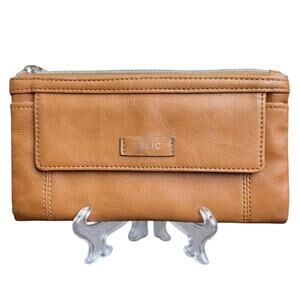 Women's Relic Brown Vegan Leather Wallet Checkbook CC ID Organizer